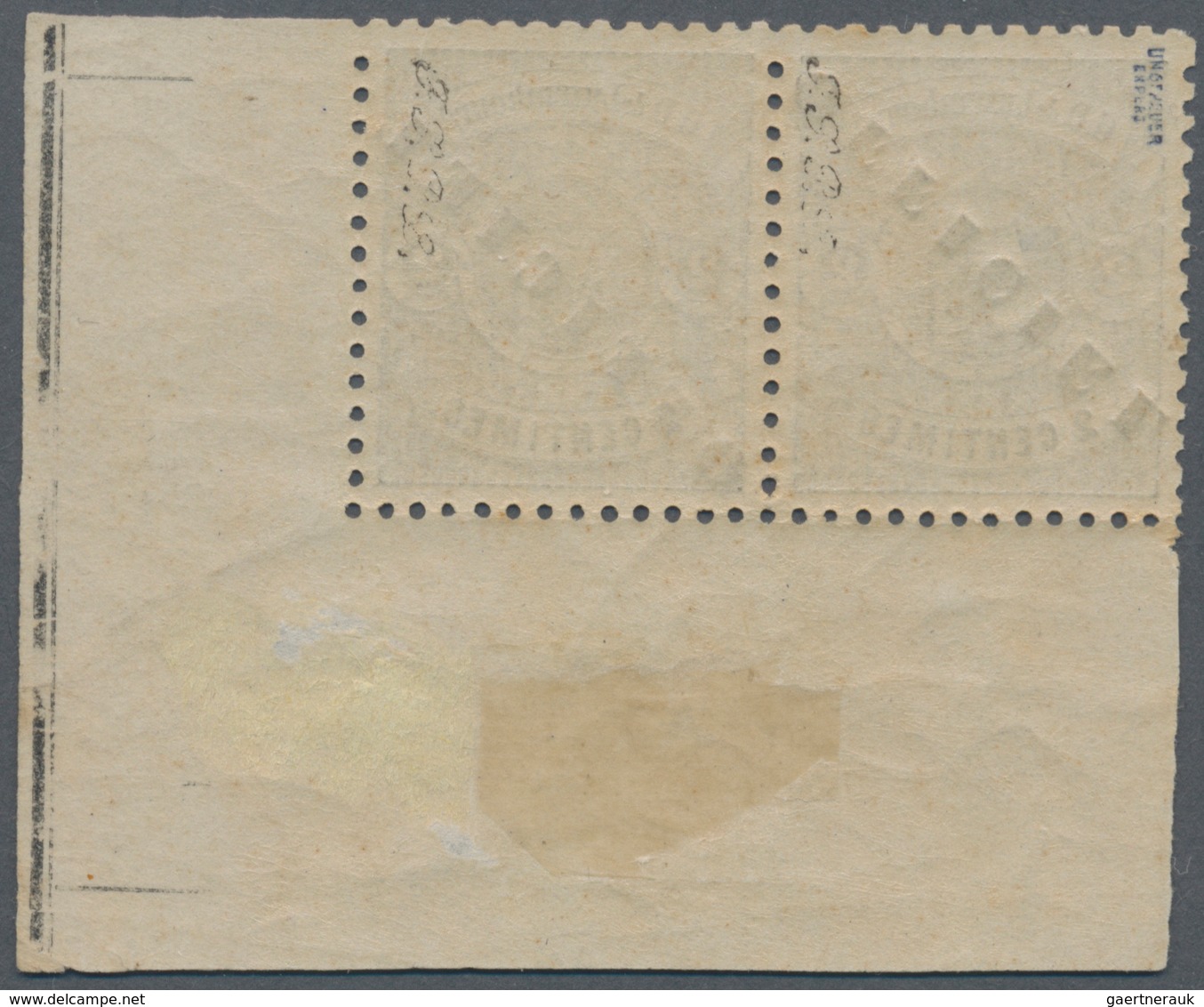 Luxemburg - Dienstmarken: 1875, 2 C. Schwarz Als Waagerechtes Aufdrucktypenpaar Mit Einmal Kopfstehe - Officials