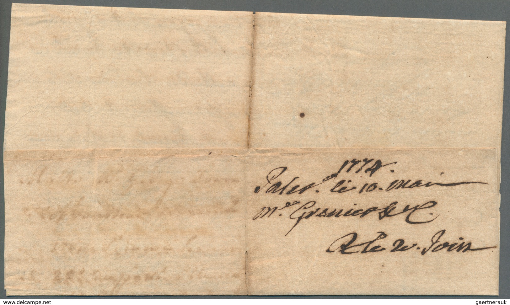 Malta - Vorphilatelie: 1774, Entire Letter From Palermo To Malta With Script "Siracusa Per Malta" An - Malta