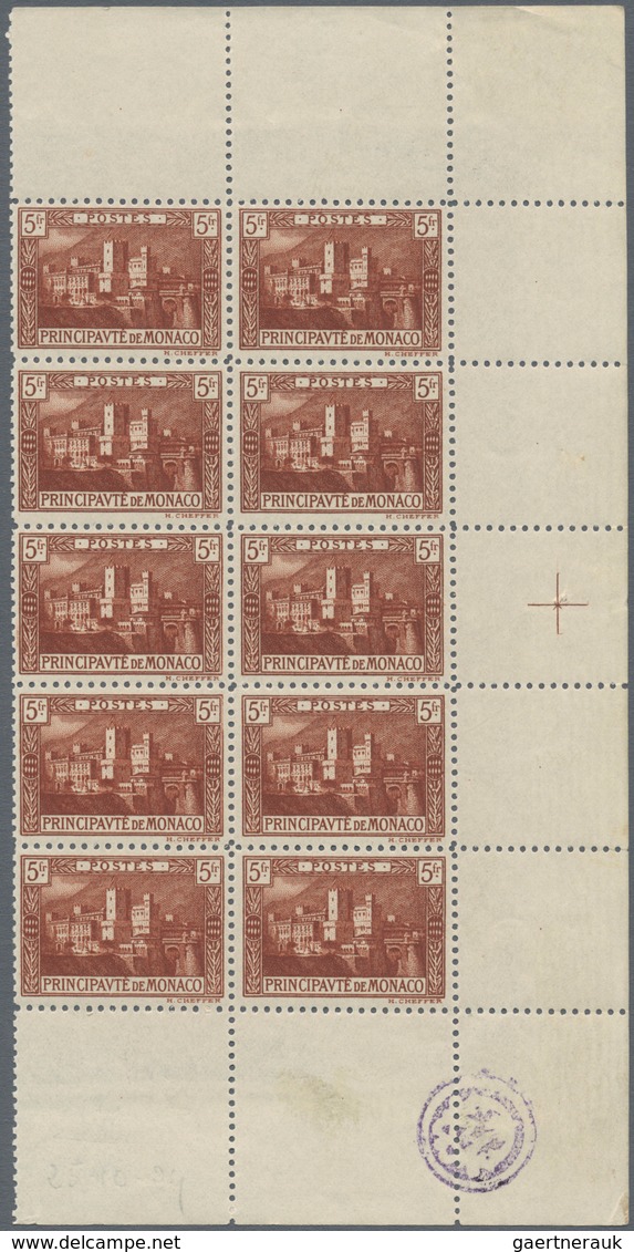 Monaco: 1922/1924, Definitives Complete Set Of 11 (Prince Albert, Rock And Castle Of Monaco Etc.) In - Unused Stamps