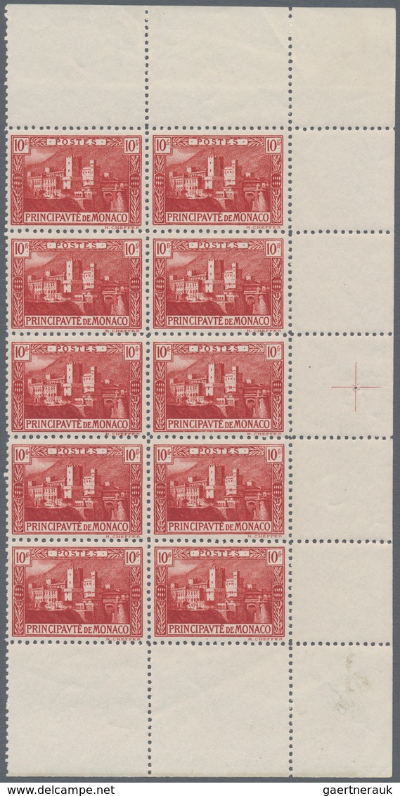 Monaco: 1922/1924, Definitives Complete Set Of 11 (Prince Albert, Rock And Castle Of Monaco Etc.) In - Unused Stamps