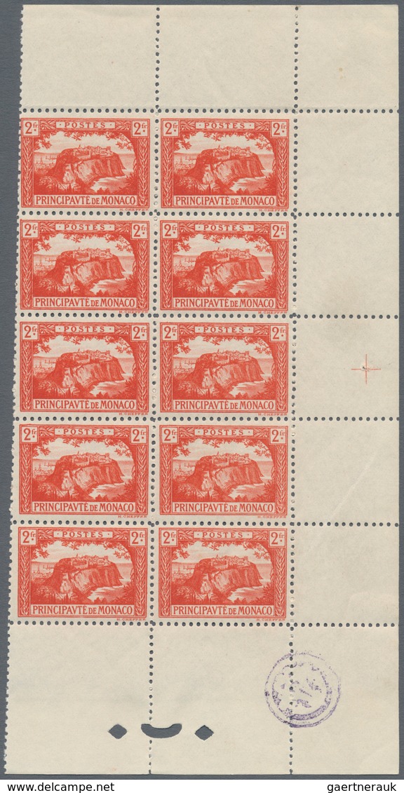 Monaco: 1922/1924, Definitives Complete Set Of 11 (Prince Albert, Rock And Castle Of Monaco Etc.) In - Unused Stamps