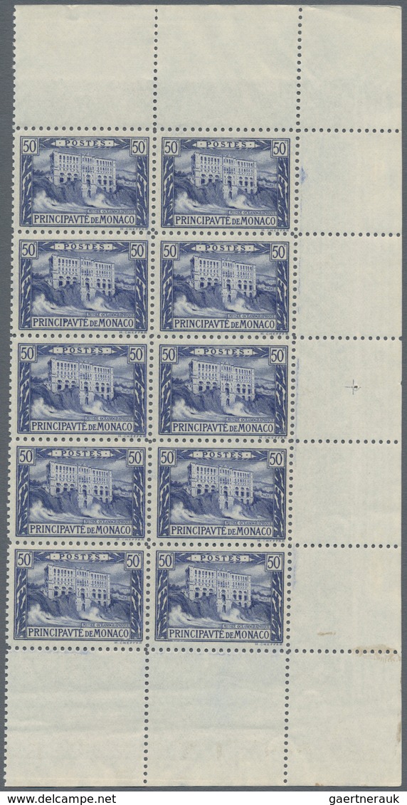 Monaco: 1922/1924, definitives complete set of 11 (Prince Albert, Rock and Castle of Monaco etc.) in