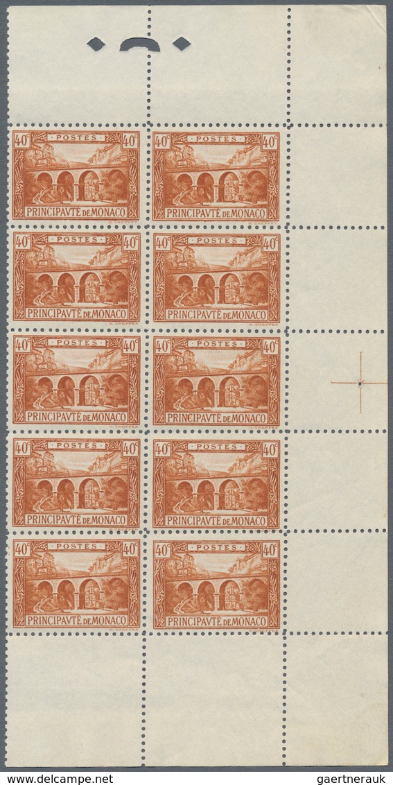 Monaco: 1922/1924, definitives complete set of 11 (Prince Albert, Rock and Castle of Monaco etc.) in