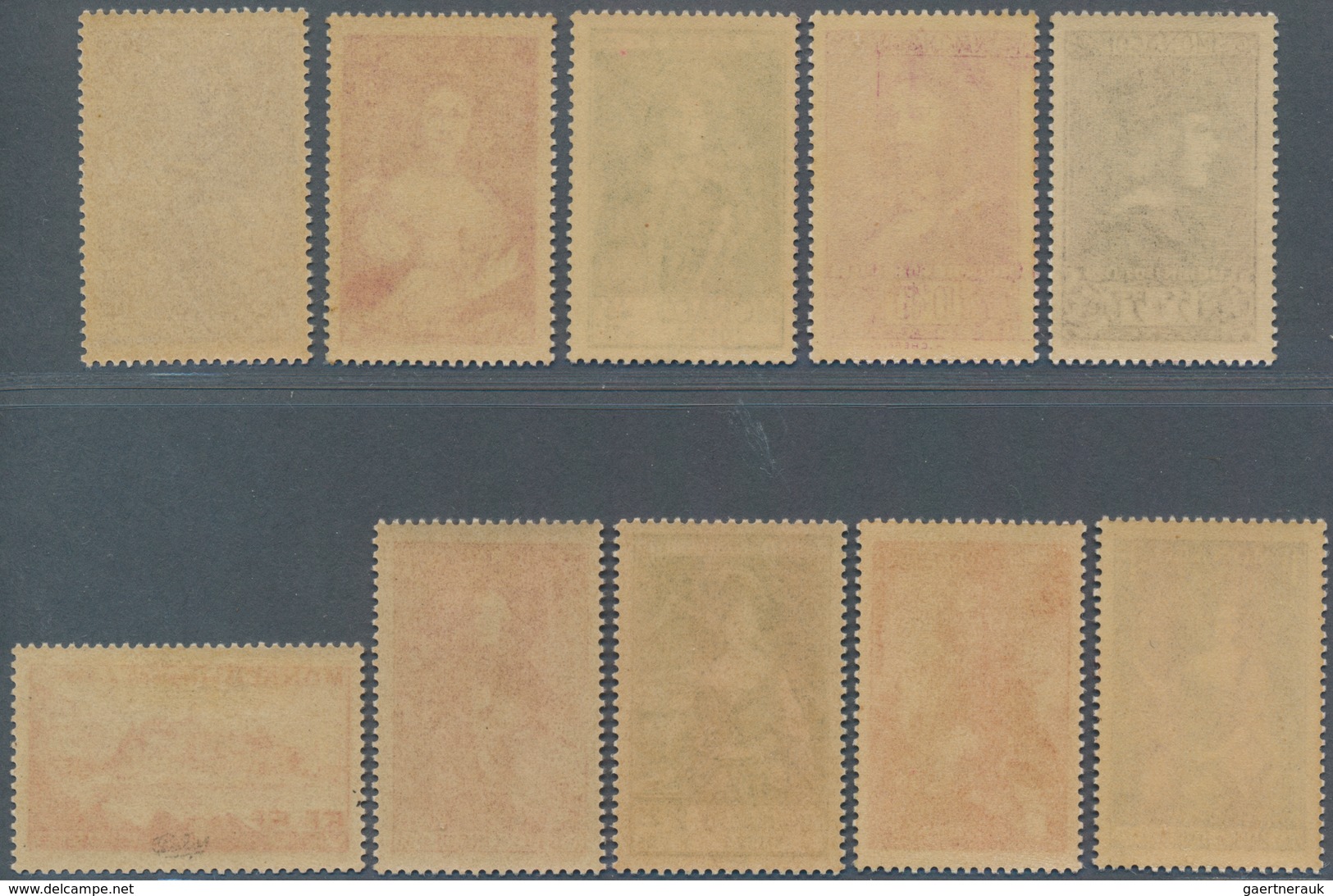 Monaco: 1939, 5+5C To 5+5Fr Rock Of Monaco Complete Set Mint Never Hinged - Unused Stamps