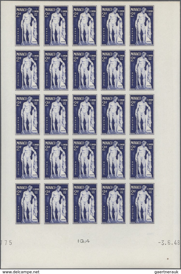 Monaco: 1948, 180th Birthday Of Francois-Joseph Bosio (sculptures) Complete Set Of Five In IMPERFORA - Nuovi