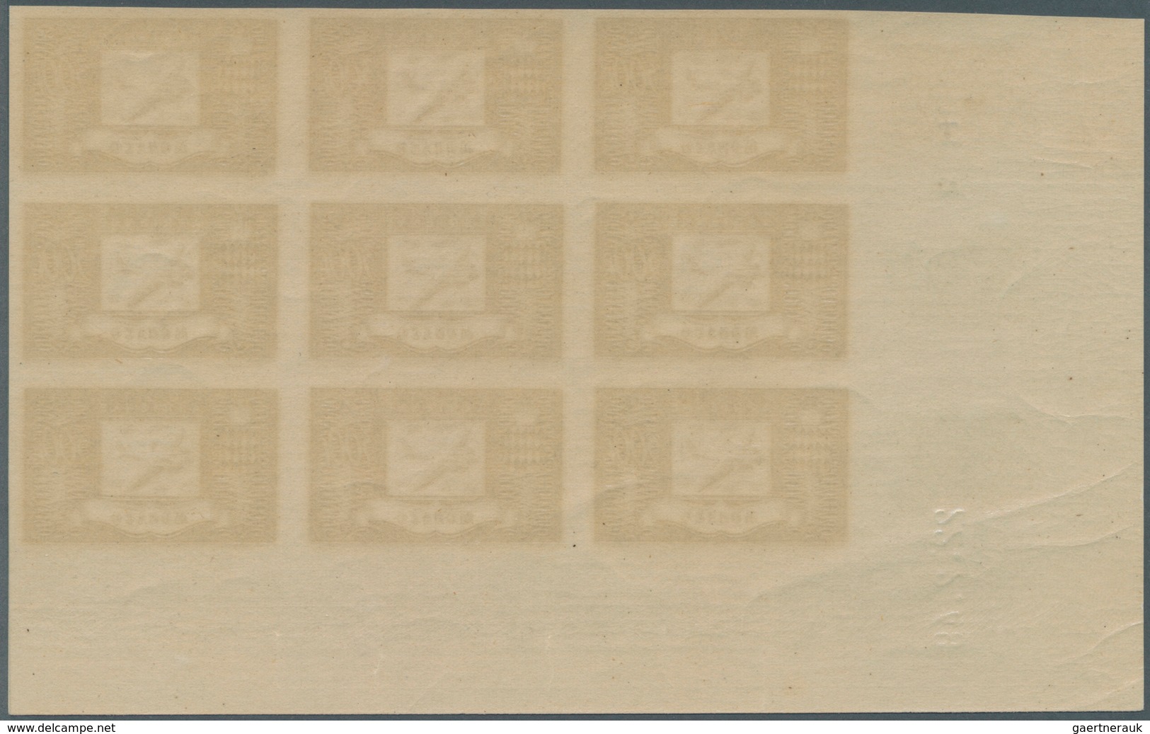 Monaco: 1949, Flugpostmarken Kompl. Satz In UNGEZÄHNTEN Neunerblocks Aus Der Linken Unteren Bogeneck - Unused Stamps