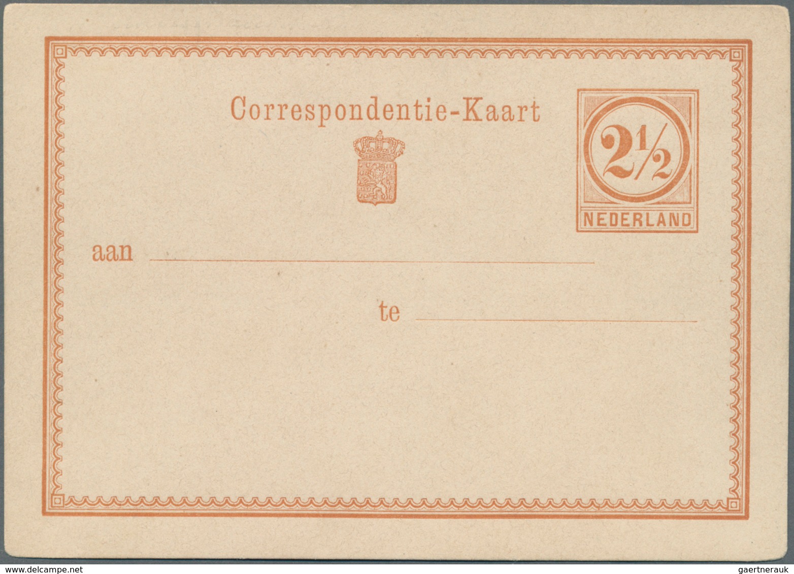 Niederlande - Ganzsachen: 1870, Five Proofs For A 2 1/2 Stationery Card. Seldomly Seen. - Postwaardestukken