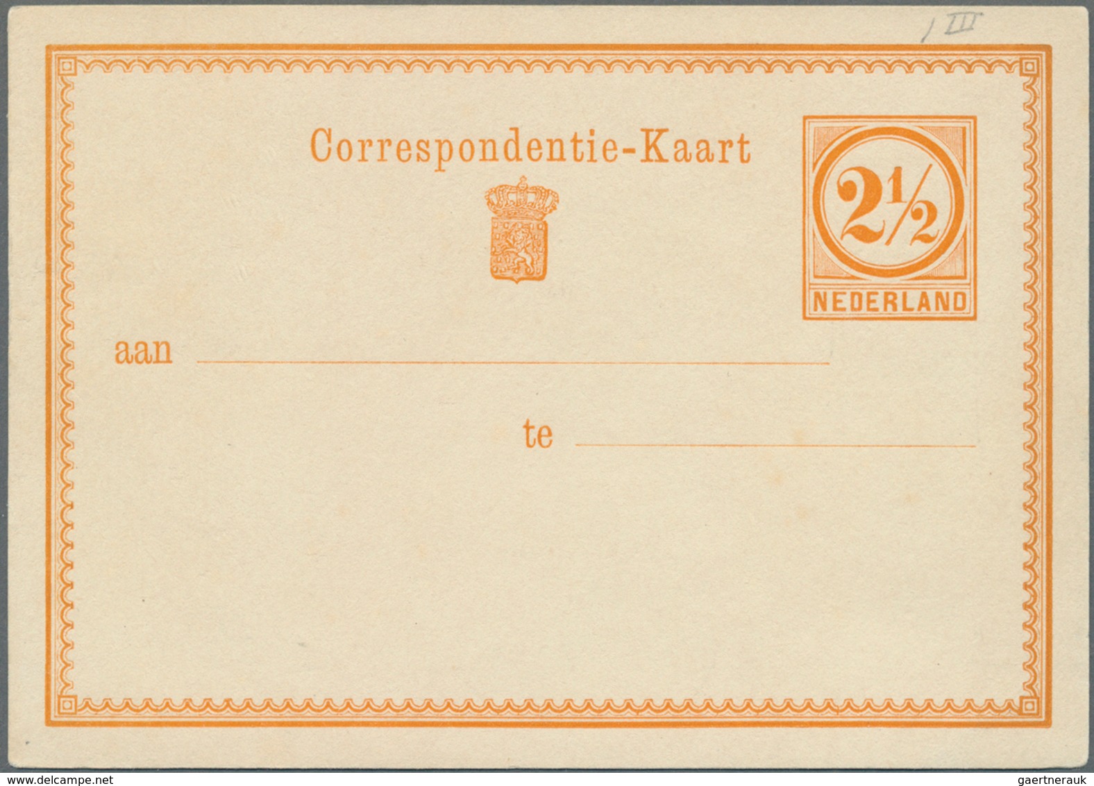Niederlande - Ganzsachen: 1870, Five Proofs For A 2 1/2 Stationery Card. Seldomly Seen. - Postwaardestukken