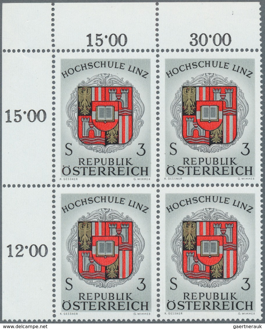 Österreich: 1966, Sondermarke Hochschule Linz Mit Sehr Seltener ABART "FARBE SILBER FEHLEND" Im Eckr - Andere & Zonder Classificatie