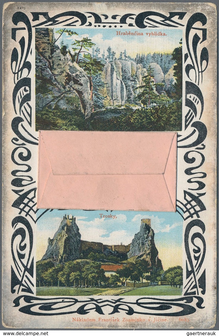 Österreich - Portomarken: 1901/1902, Ansichtskarte Mit Kleinem Briefchen Auf Der Vorderseite Aus JIC - Postage Due