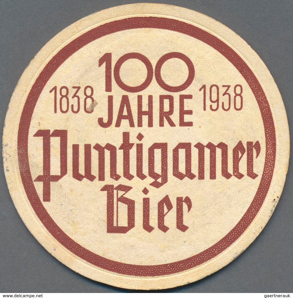 Österreich - Portomarken: 1938, Mit 6 Pfg. Hindenburg Frankierter Bierdeckel, Aufgegeben In Mariazel - Postage Due