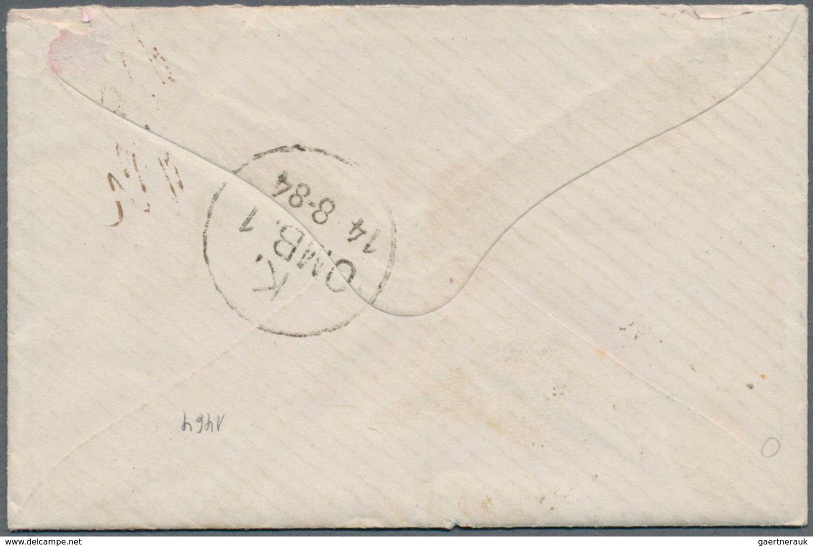 Österreichische Post In Der Levante: 1884, 10 Soldi Blau/schwarz Doppeladler, Einzelfrankatur Auf Br - Oriente Austriaco