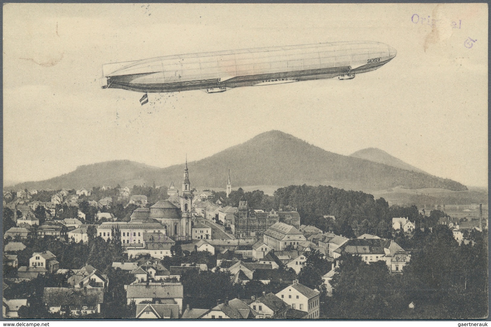 Österreich - Zeppelinpost: 1913, LZ 17 SACHSEN, 4 verschiedene 5 H Franz-Josef Privat-Ganzsachenkart