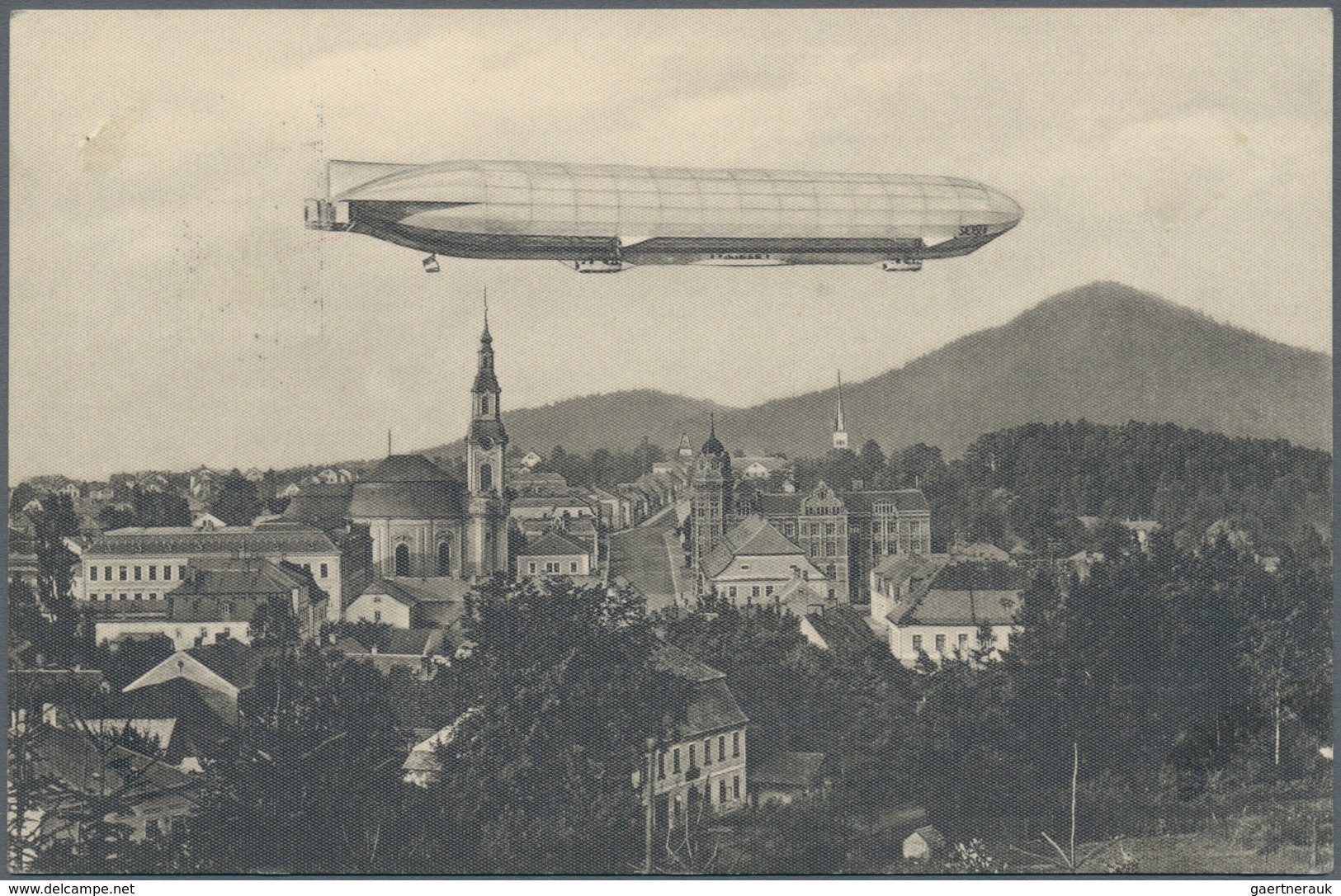 Österreich - Zeppelinpost: 1913, LZ 17 SACHSEN, 4 verschiedene 5 H Franz-Josef Privat-Ganzsachenkart