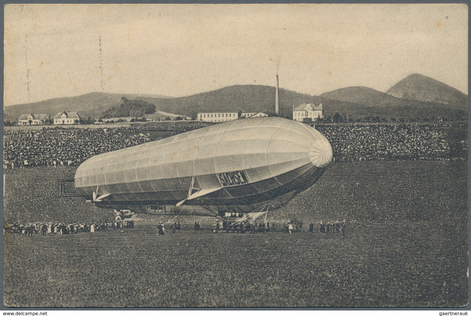 Österreich - Zeppelinpost: 1913, LZ 17 SACHSEN, 5 H Franz-Josef Privat-GSK "Zeppelin Am Landeplatz" - Andere & Zonder Classificatie