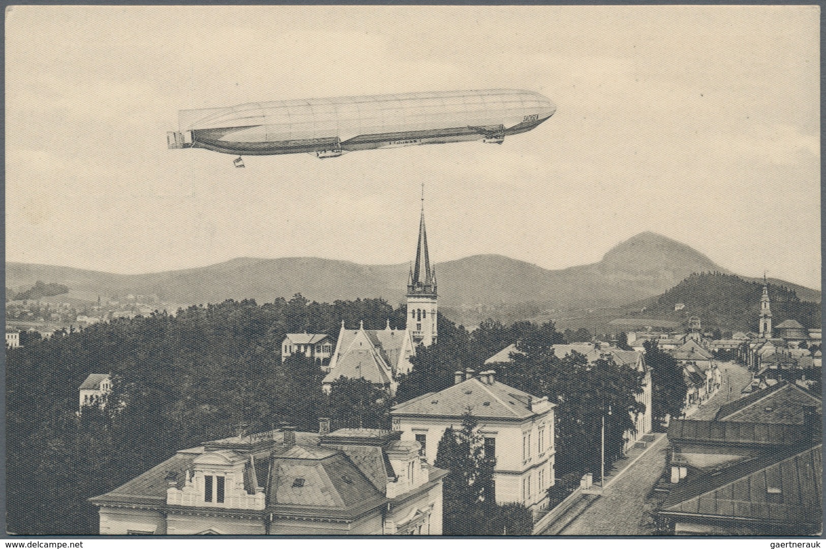 Österreich - Zeppelinpost: 1913, LZ 17 SACHSEN, 6 Verschiedene 5 H Franz-Josef Privat-GSK "Landungsp - Other & Unclassified