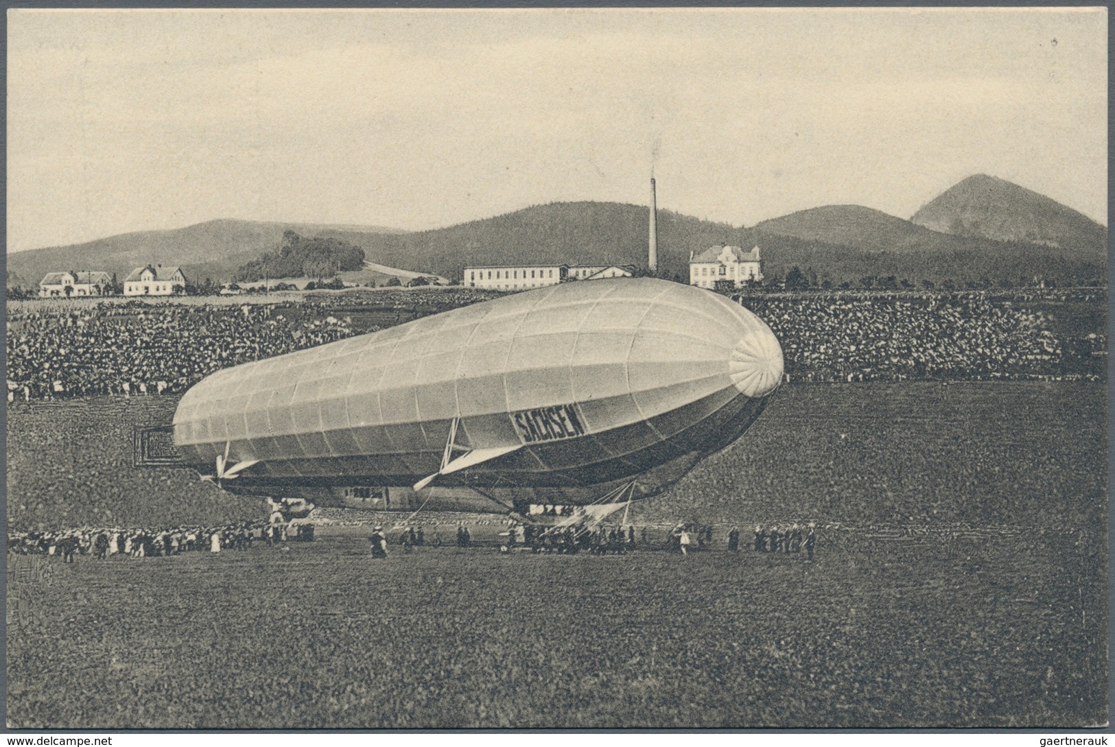 Österreich - Zeppelinpost: 1913, LZ 17 SACHSEN, 6 Verschiedene 5 H Franz-Josef Privat-GSK "Landungsp - Other & Unclassified