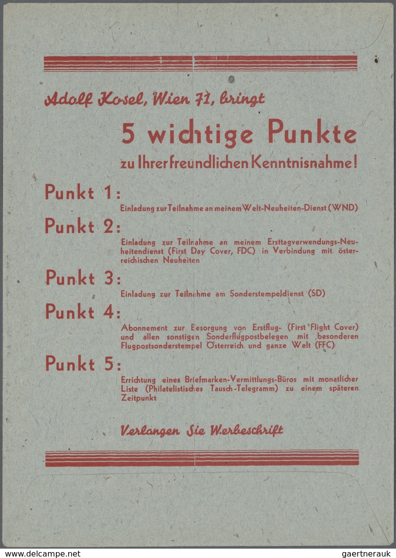 Österreich - Privatganzsachen: 1945, 5 (Pfg) Grün Wappen, Privater Wertstempeleindruck Auf Ungebrauc - Other & Unclassified