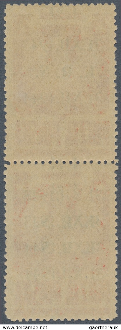 Polen: 1944: Goznak Issue With K.R.N. Overprint. Vertical Pair, The Lower Stamp With DOUBLE Overprin - Other & Unclassified