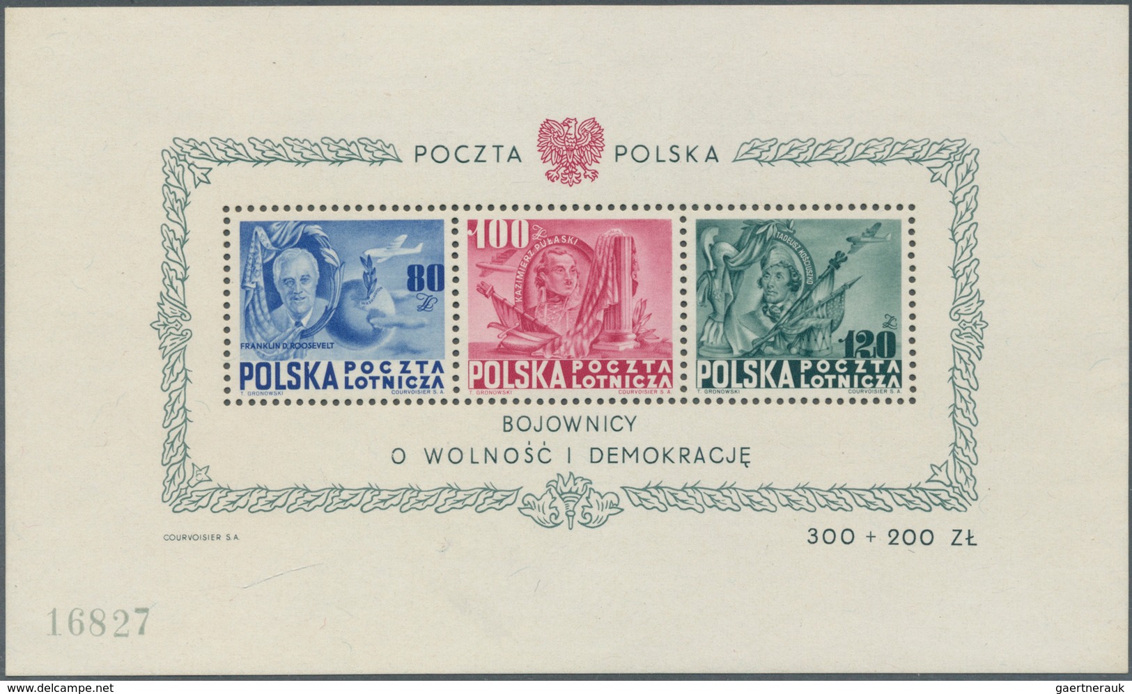 Polen: 1948 Two Souvenir-sheets "Polish Culture" And "160 Years USA-Constitution" Both Superb Mint N - Other & Unclassified