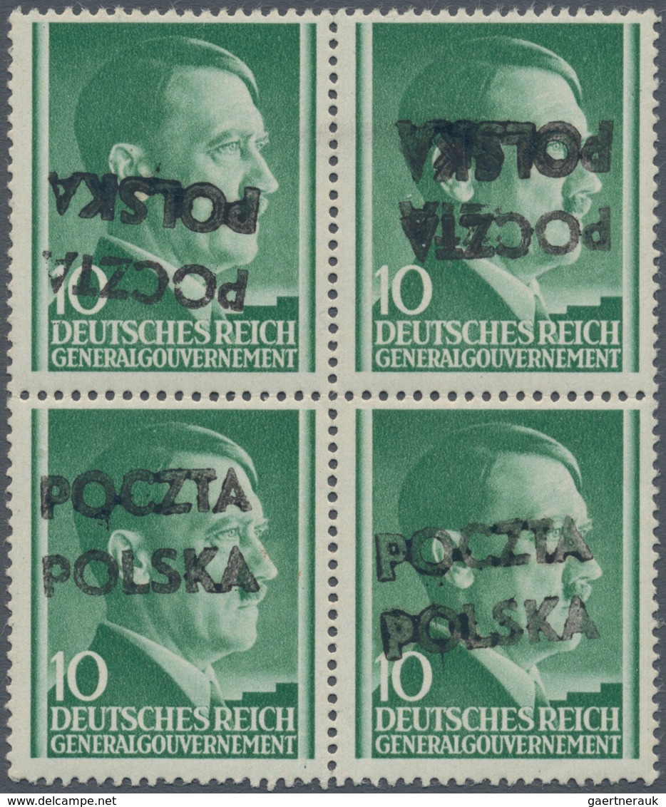 Polen - Lokalausgaben 1944/45: 1945 KONSKIE: 10 Groszy Green With Hand Overprint "POCZTA POLSKA", Bl - Andere & Zonder Classificatie