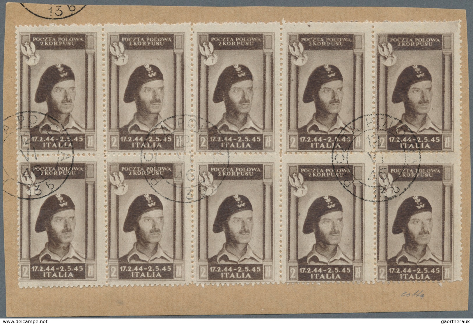 Polen - Besonderheiten: 1946, Polish Corps In Italy, 3rd Victory Issue, Complete Set In Blocks Of Te - Other & Unclassified