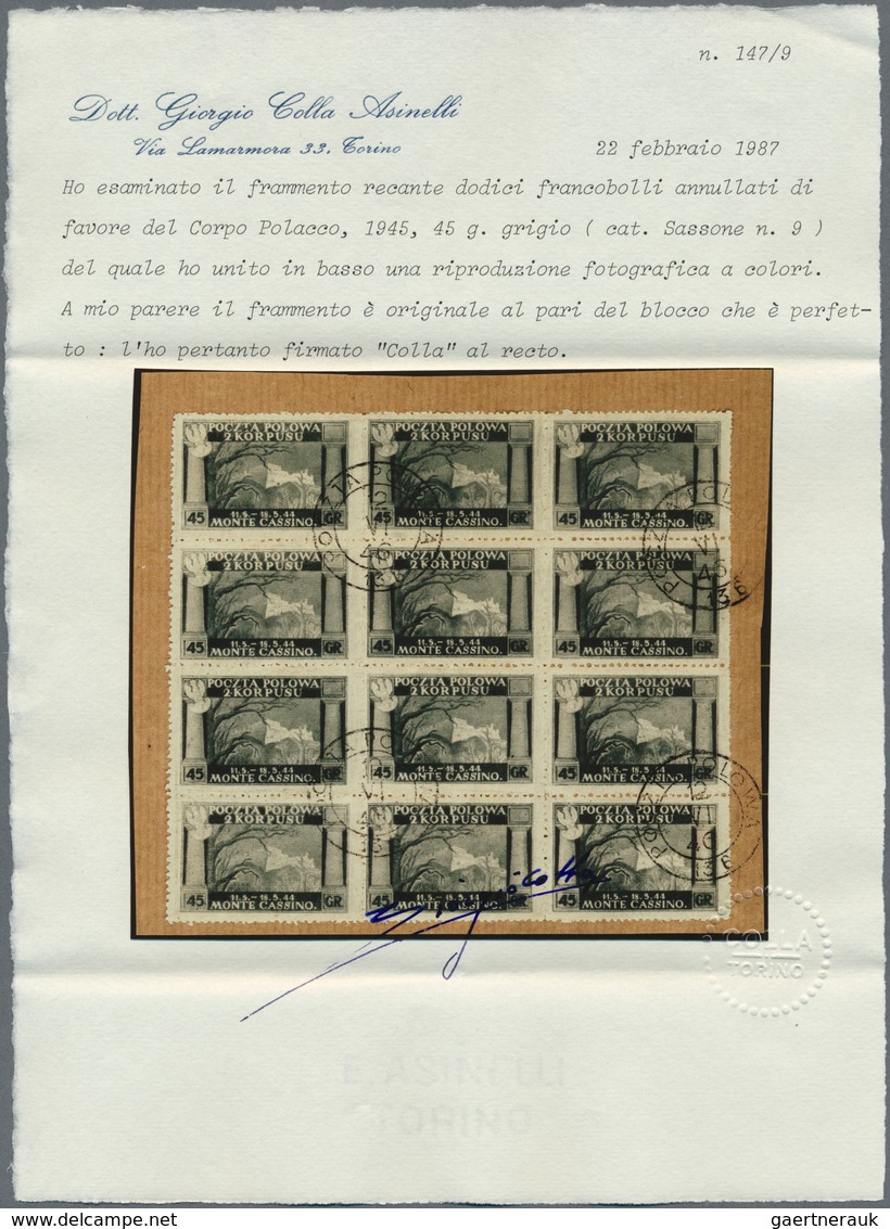 Polen - Besonderheiten: 1946, Polish Corps In Italy, 3rd Victory Issue, Complete Set In Blocks Of Te - Other & Unclassified