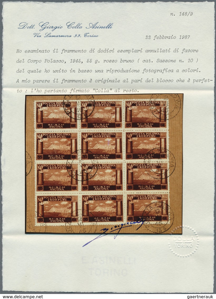 Polen - Besonderheiten: 1946, Polish Corps In Italy, 3rd Victory Issue, Complete Set In Blocks Of Te - Other & Unclassified