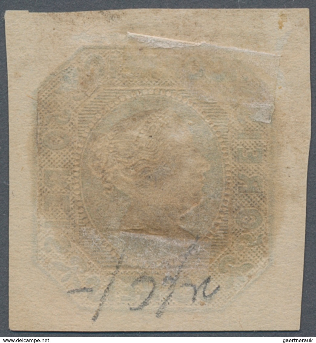 Portugal: 1853, Maria 50r. Yellow-green, Fresh Colour And Extremely Large Margins All Around, Oblit. - Unused Stamps