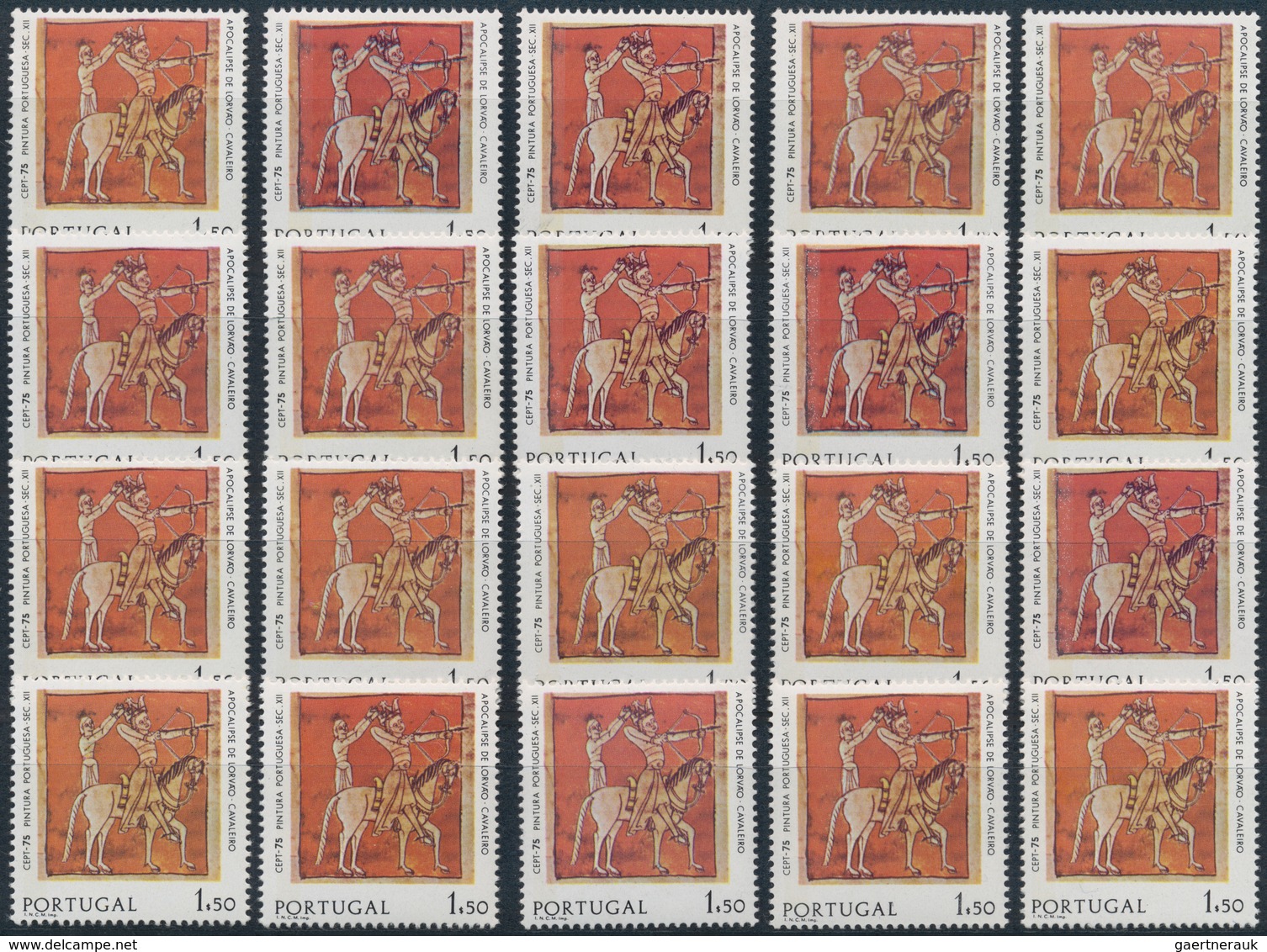 Portugal: 1975, Europa, 20 Sets Incl. 1,50 E In Both Types, MNH (Mi. 2200,- €) - Unused Stamps