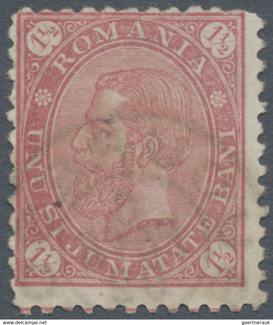 Rumänien: 1890/91, 1½ B Lilac Rose, Perforated 13½, VARIETY PRINTED ON BOTH SIDES. Cancelled By Clea - Andere & Zonder Classificatie