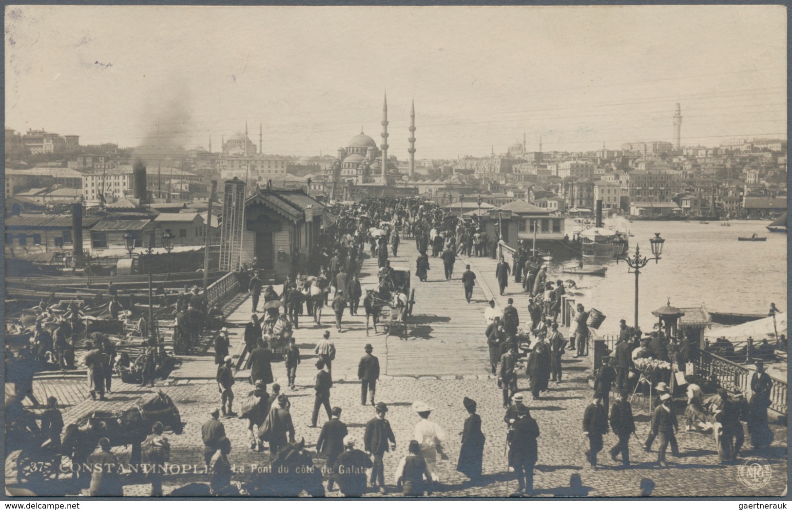 Russland: 1903/09, 10 K. Tied "BAKU 26 IV 1903" To Ppc (oil Well Burning) To Constantinople/Turkey; - Gebruikt
