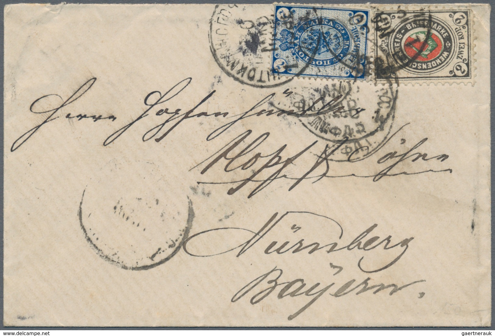 Russland - Semstwo (Zemstvo): Wenden, 1885, 2 K. Tied "STOCKMANN.. 30 MAR 1885" To Small Cover In Co - Zemstvos