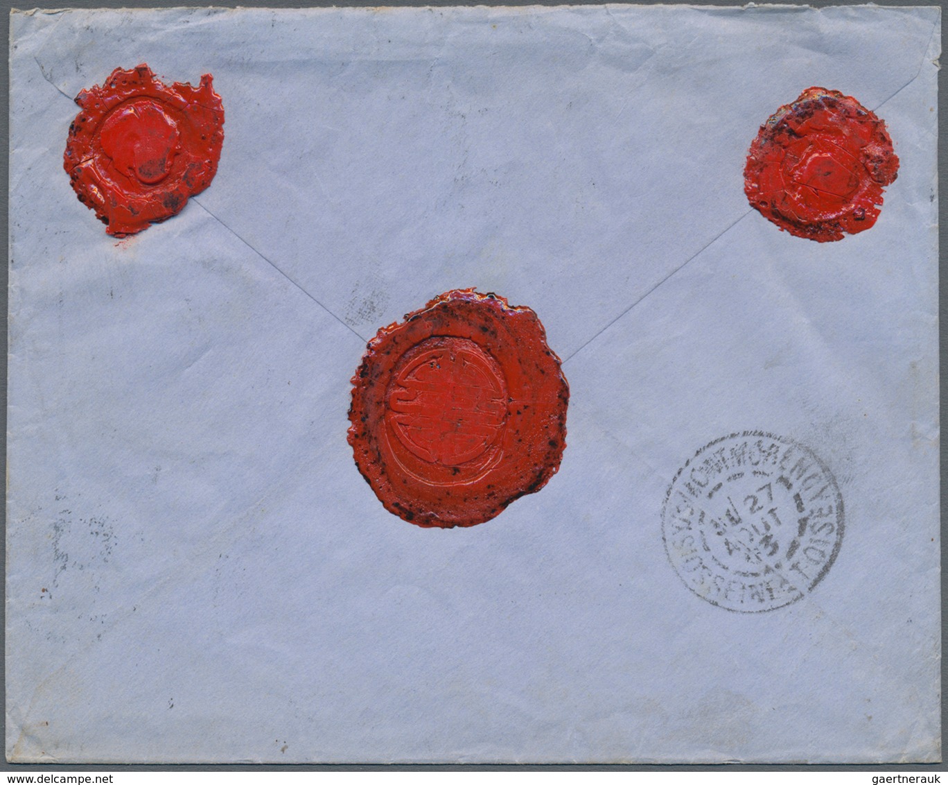Russische Post In China: 1899, 10 K. Horizontal Pair Tied "PEKIN 21 VII 03" To Registered Cover Endo - China