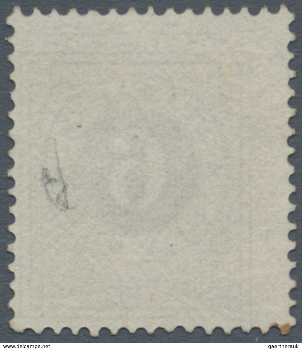 Schweden: 1872 6øre Olive-grey, Unused Without Gum, Decentered To Lower Right, Fresh Colour, Bottom - Unused Stamps