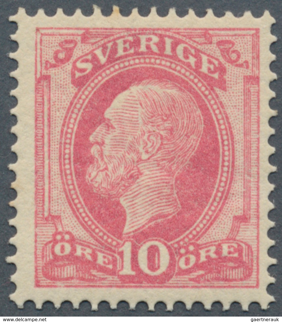 Schweden: 1885: 10 Ö. Mattkarmin, Type I, Gut Zentriertes, Ungebrauchtes Exemplar In Sehr Frischer E - Nuovi