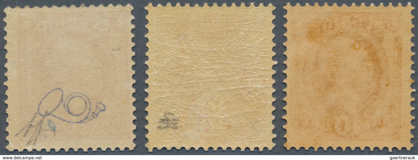 Schweden: 1885/1886, König Oscar II. 10 Öre In Zwei Farbnuancen Beide In Type II Sowie Ein Dritter W - Unused Stamps
