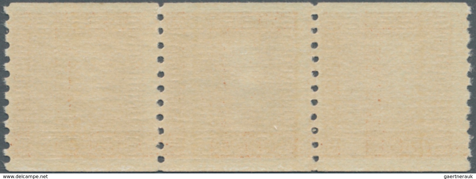 Schweden: 1934, King Gustaf V. 30öre Brown On White Paper Horizontal Strip Of Three, Mint Never Hing - Ongebruikt