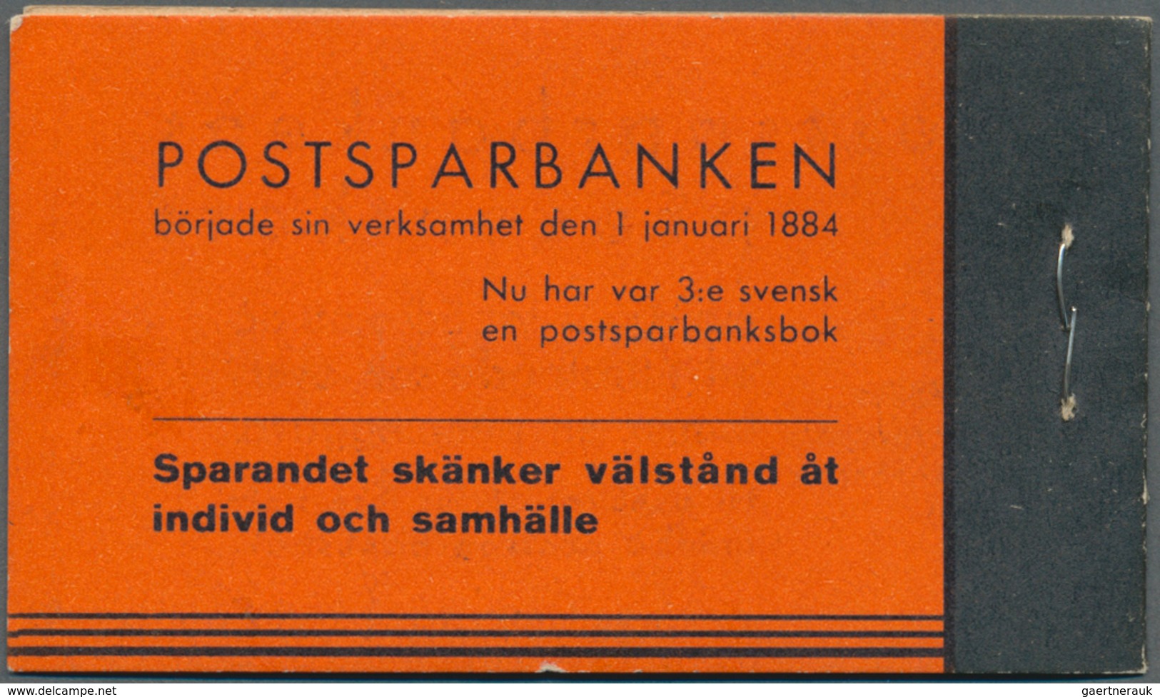 Schweden - Markenheftchen: 1933, 50th Anniversary Of The Postal Savings Bank, Complete Stamp Booklet - 1904-50