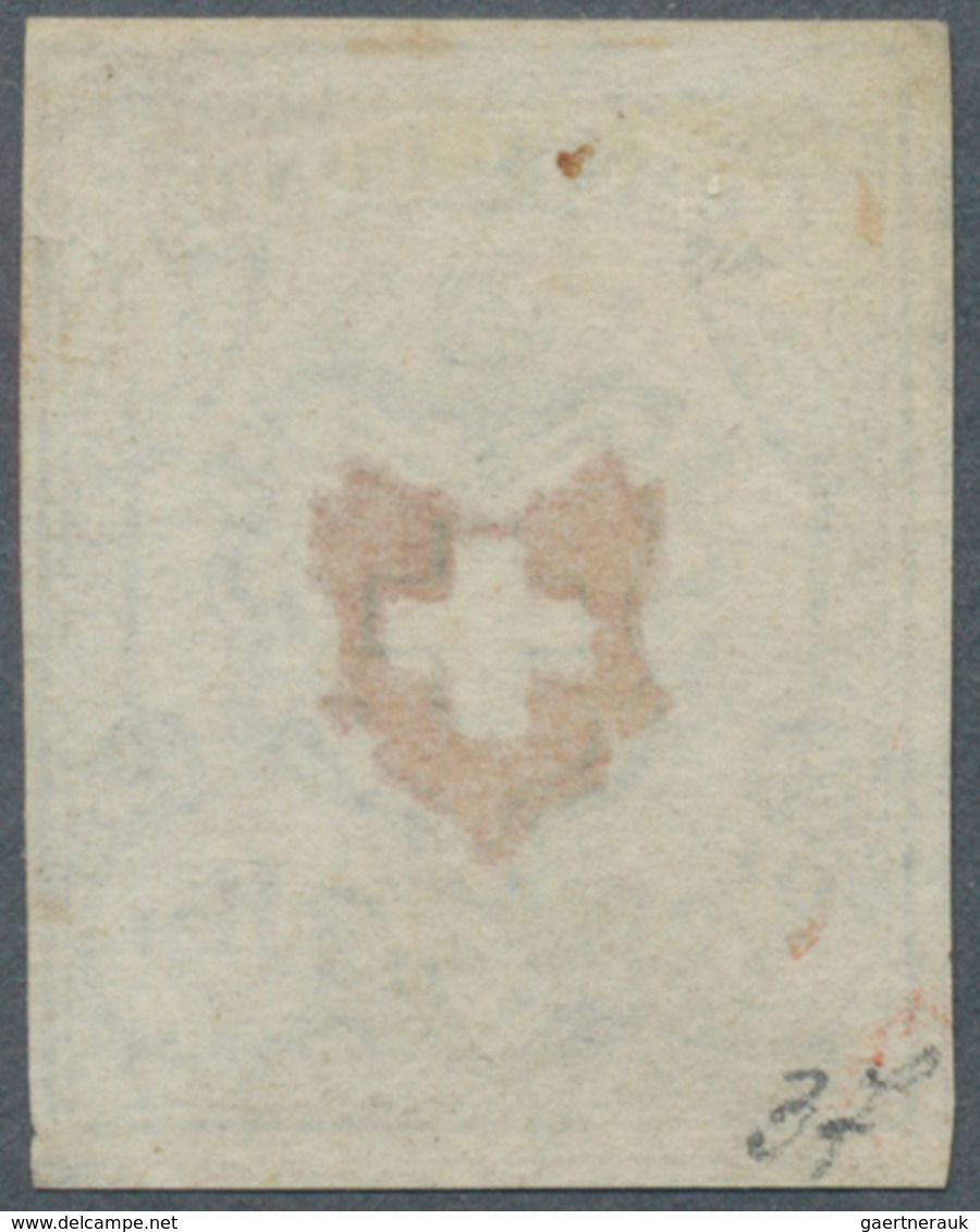 Schweiz: 1850 Ortspost 2½ RP. Schwarz/rot, Type 37, UNGEBRAUCHT Ohne Gummi, Farbfrisch, Ringsum Voll - Other & Unclassified