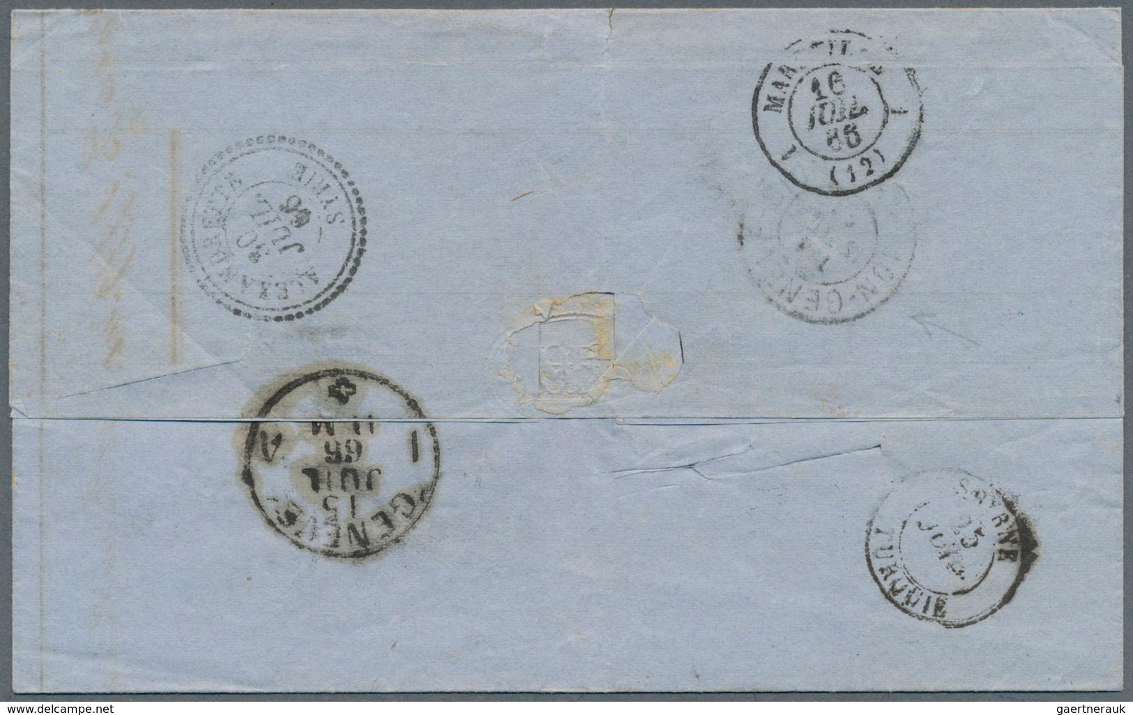 Schweiz: 1861/1866 Destination Alexandrette, Syrien: Zwei Unfrankierte Briefe Von Winterthur Nach Al - Andere & Zonder Classificatie