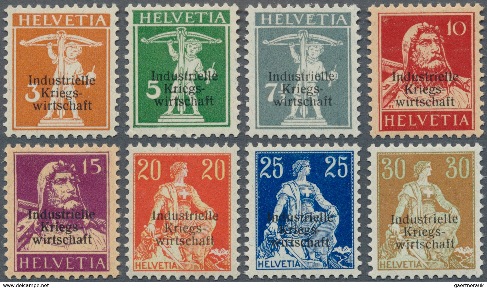 Schweiz - Dienstmarken: Industrielle Kriegswirtschaft: 1918: Industrielle Kriegswirtschaft 3 - 30 C, - Dienstzegels