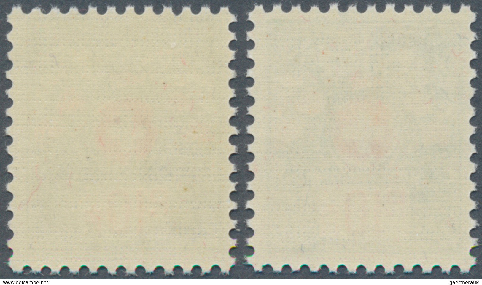 Schweiz - Portofreiheitsmarken: 1927: 10 C, Mit Und Ohne Kontrollnummer, Beide Gestichenes Papier Un - Franchigia