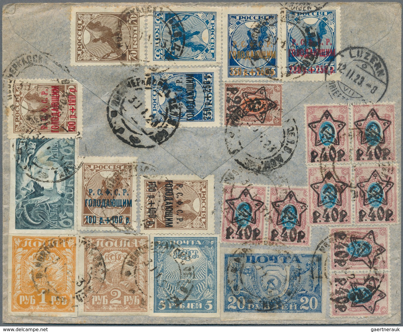 Sowjetunion: 1917/23 (ca.) A Variety Of Empire, RFSFR, Overprint/final USSR Issues (ca. 57 In Ca. 20 - Used Stamps