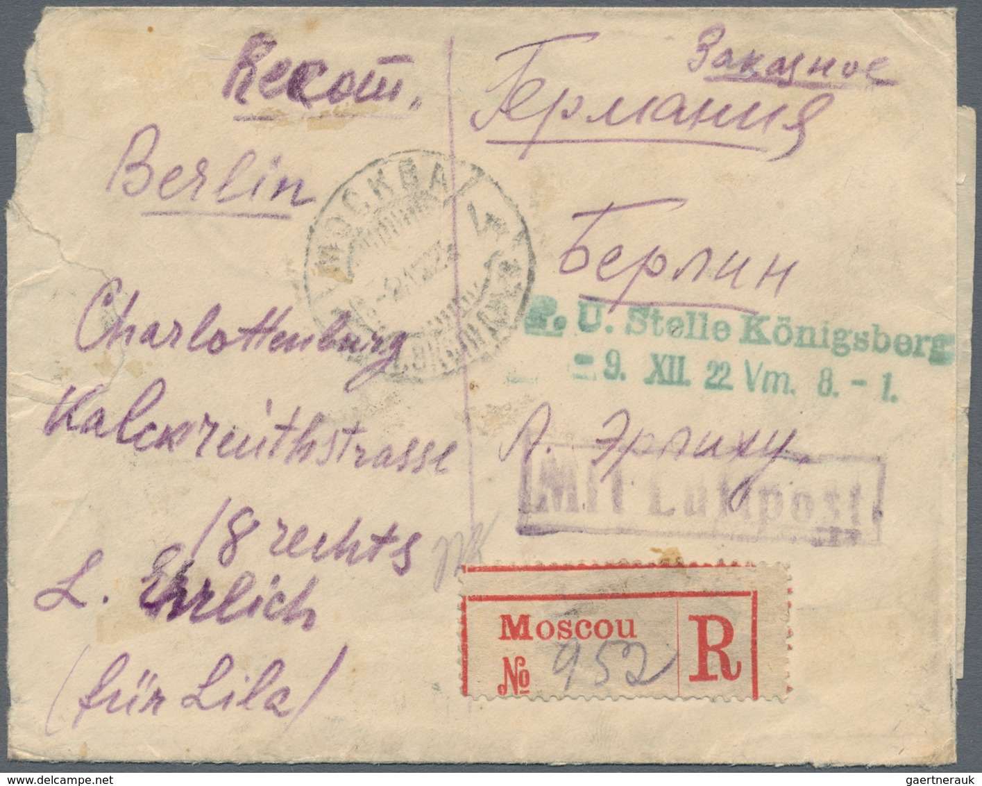 Sowjetunion: 1922, December, 45r. Black/green Airmail Stamp, Block Of Six And Single Stamp, In Combi - Gebruikt