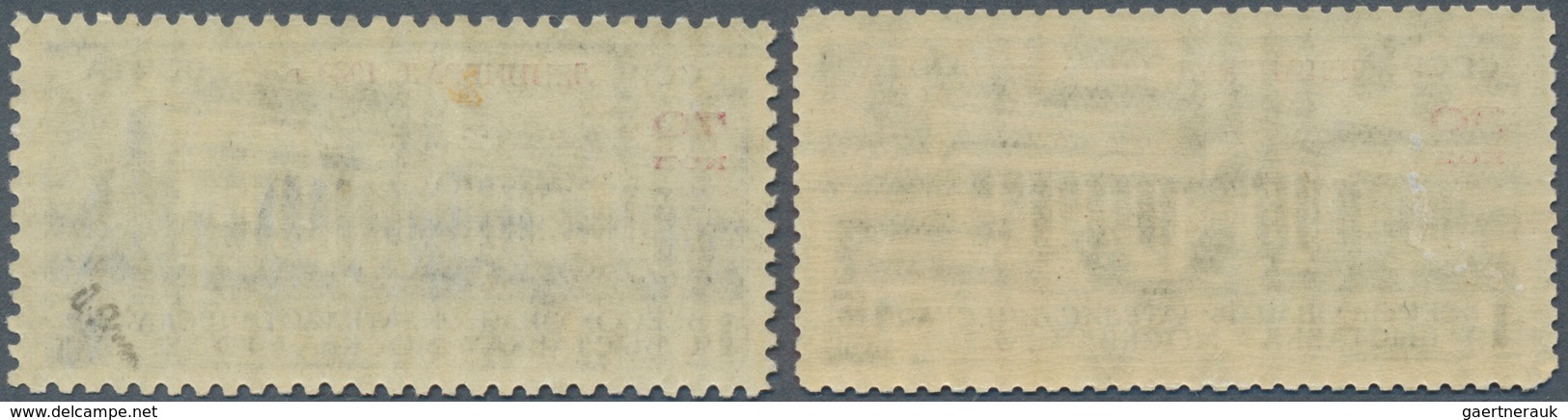 Sowjetunion: 1933 'Alunion' 30k. On 1r. And 70k. On 1r., Both Mint Very Lightly Hinged, Fresh And Fi - Used Stamps