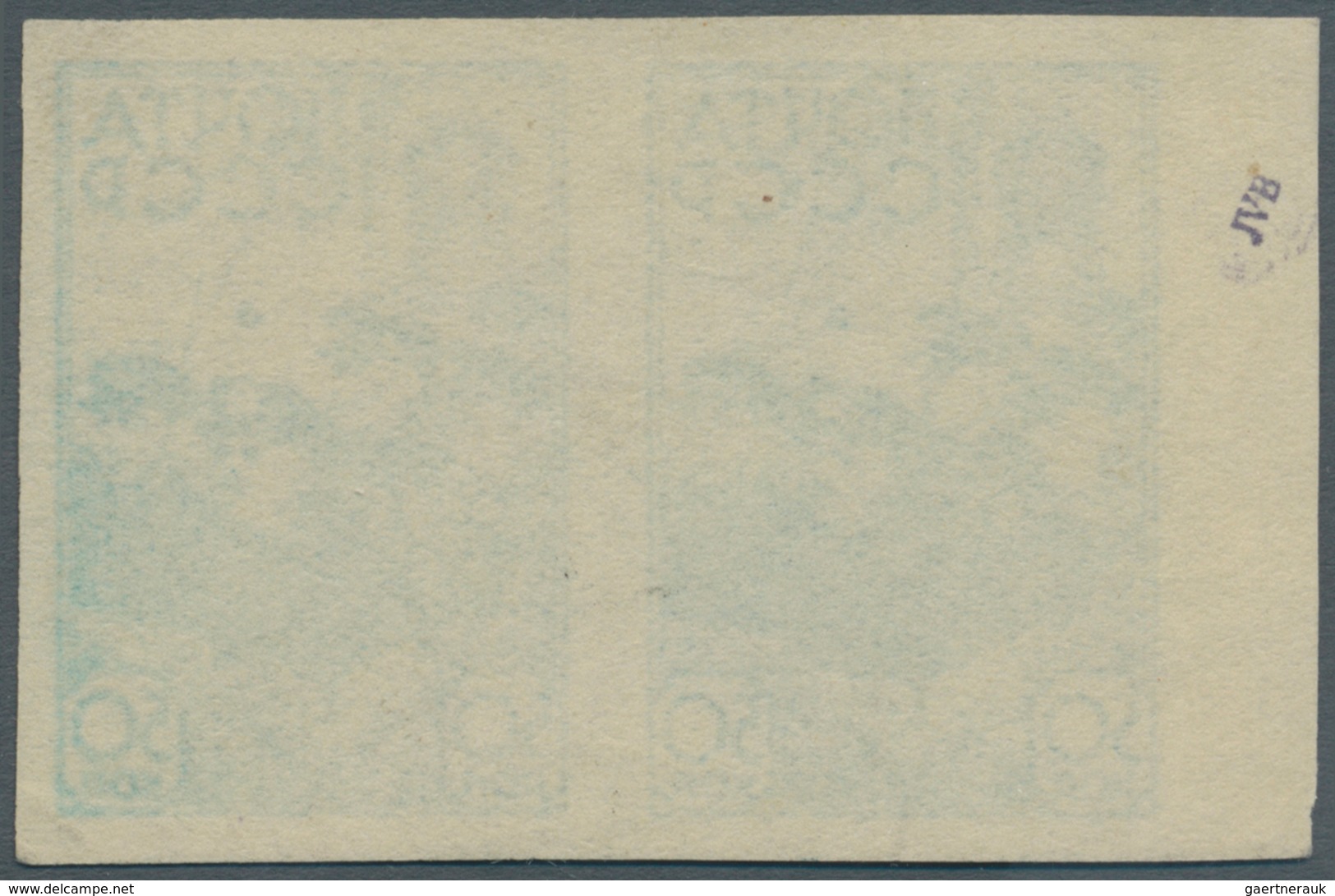 Sowjetunion: 1938, 50 K Expedition North Pole 1 (SP1) Imperforated Horizontal Pair Used, Mi. Unknown - Used Stamps