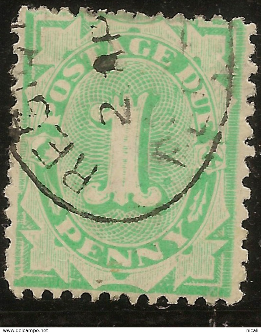 AUSTRALIA 1906 1d Postage Due Inv Wmk SG D46a U #AOG13 - Portomarken