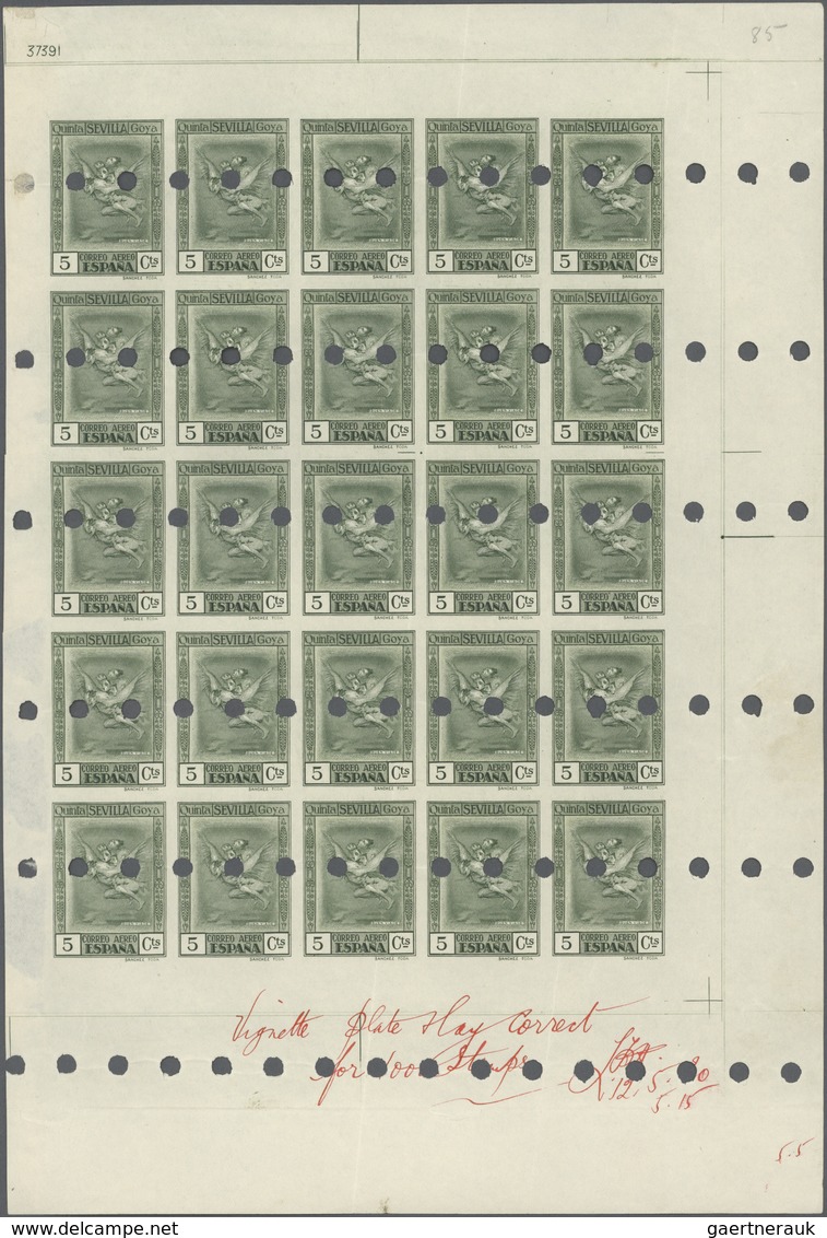 Spanien: 1930, Death Centenary Of Goya, 5c. To 10pts. And Express Stamp 20c., Set Of Ten Different I - Gebruikt