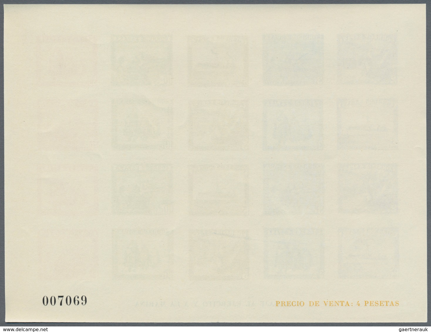 Spanien: 1938, Army And Navy Perforated And IMPERFORATED Miniature Sheets Numbered On Reverse, Mint - Gebruikt